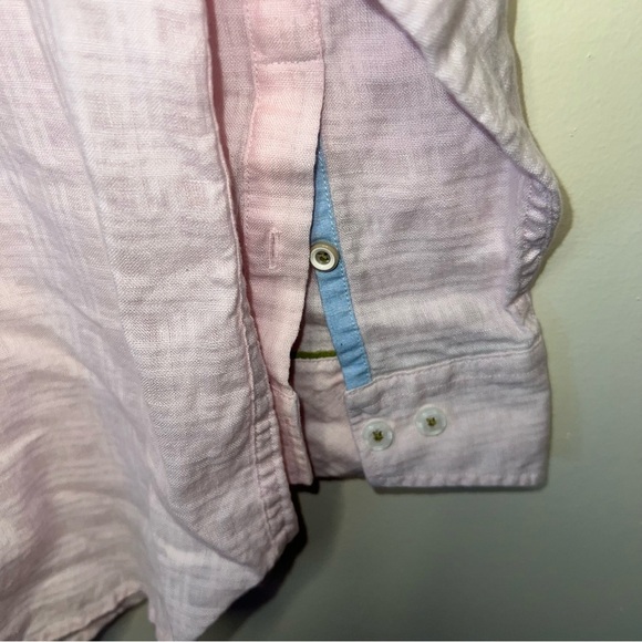 Tommy Bahama Linen Blend Button Down Shirt Pink Size XL - Picture 8 of 10
